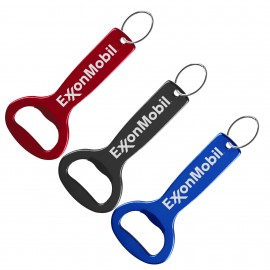 Aluminum Bottle Opener w/ Key Ring with Logo