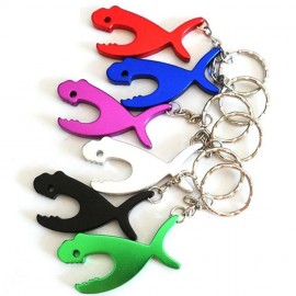 Fierce Fish Bottle Opener Keychain with Logo