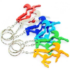 Hollow Horse Bottle Opener Keychain with Logo