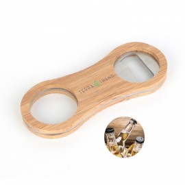 Bamboo Bottle Opener with Logo