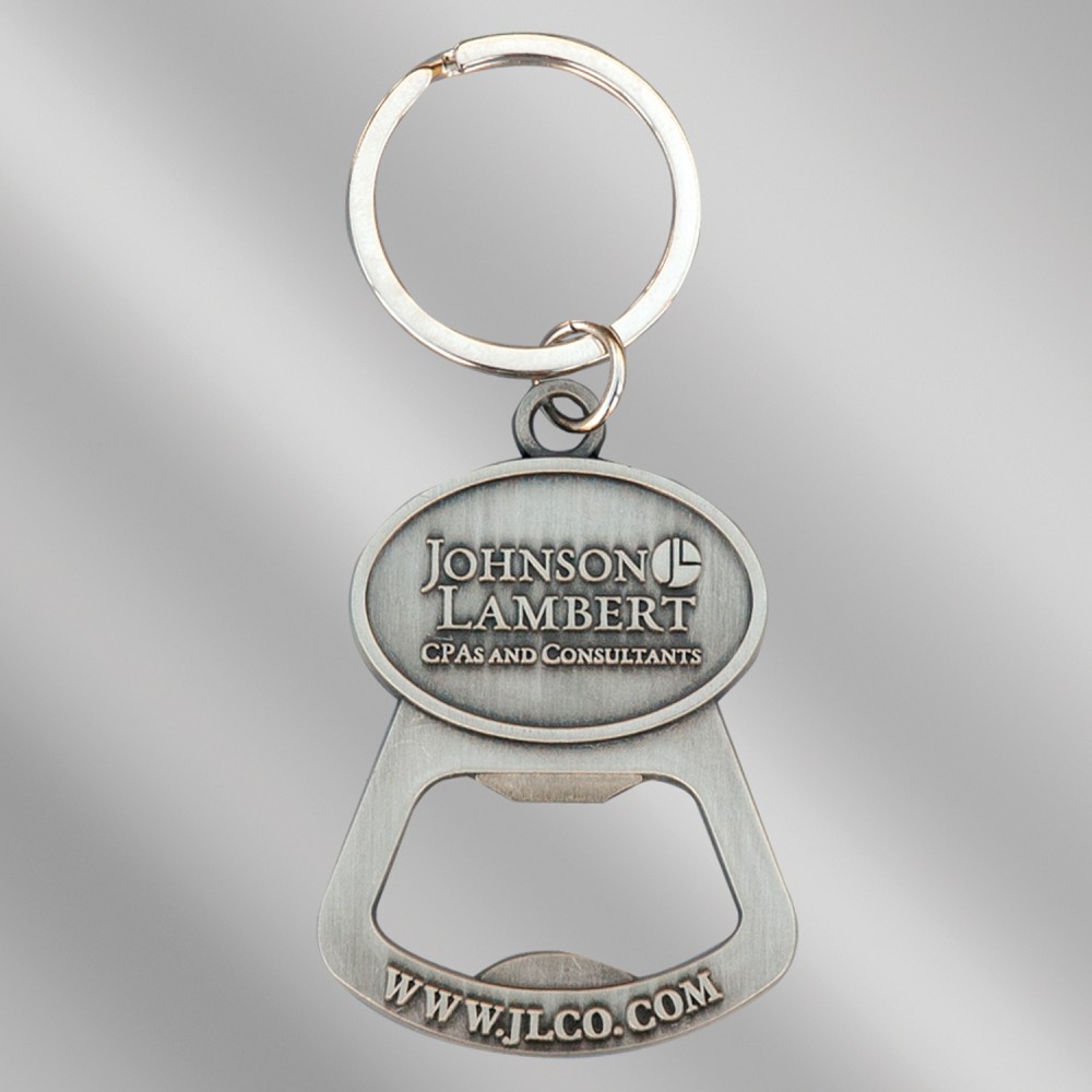 Cast Metal Key Ring Bottle Opener Custom Printed Cast Metal Key Ring Bottle Opener Custom Printed