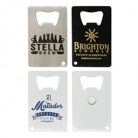 Personalized Credit Card Bottle Opener w/Magnet