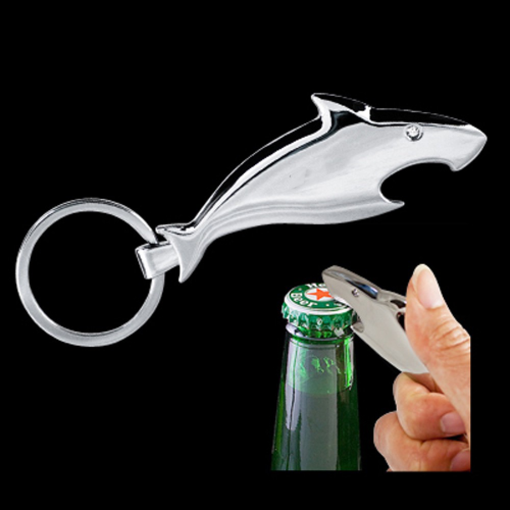 Metal Shark Bottle Opener Keychain Custom Printed Metal Shark Bottle Opener Keychain Custom Printed