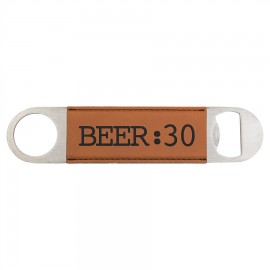 1.5" x 7" - Premium Leatherette Bottle Opener with Logo  1.5" x 7" - Premium Leatherette Bottle Opener with Logo