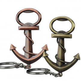 Anchor Shape Bottle Opener Keychain with Logo  Anchor Shape Bottle Opener Keychain with Logo