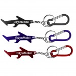 Customized Plane / Aircraft Shaped Aluminum Bottle Opener with Key Chain & Carabiner
