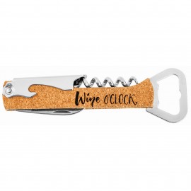 5.25" Cork Leatherette Bottle Opener with Logo