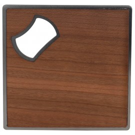 Wooden Bottle Opener Coaster with Logo  Wooden Bottle Opener Coaster with Logo