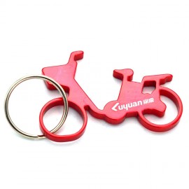 Logo Branded Bicycle Bike Bottle Opener Keychain