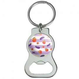 Metal Round Bottle Opener Keychain with Logo