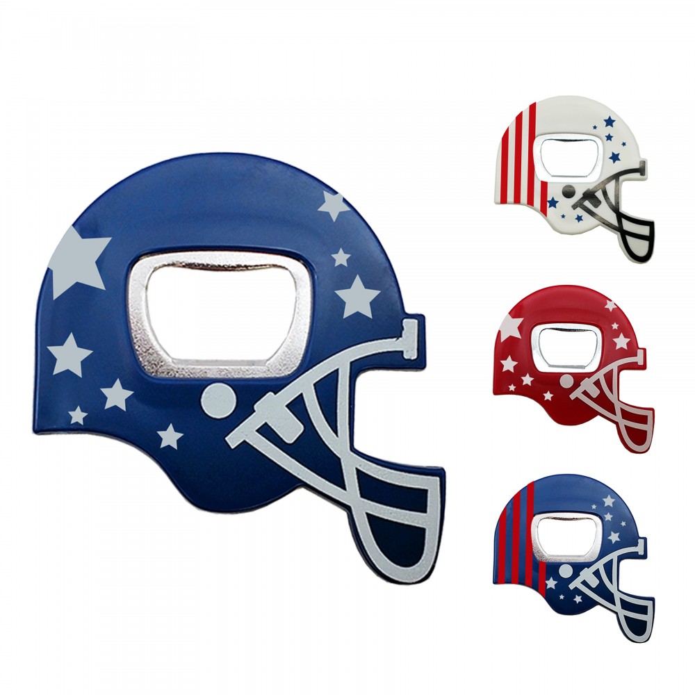 Full Color Flag Design Football Helmet Bottle Opener with Logo