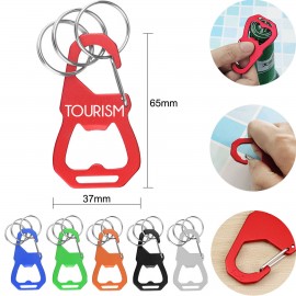 Promotional Keyring Carabiner With Bottle Opener