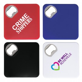 Logo Branded Square Bottle Opener Coaster