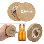 Promotional Magnetic Bamboo Round Opener