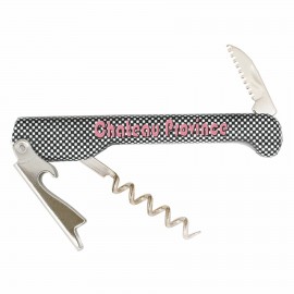 Logo Branded Capitano Waiter's Corkscrew w/Checker Handle  Logo Branded Capitano Waiter