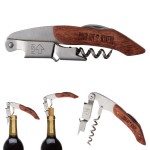 Rosewood Double Hinged Waiter's Corkscrew with Logo