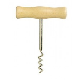 "T" Corkscrew w/Beechwood Handle with Logo