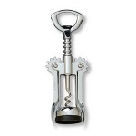 Chrome Plated Wing Corkscrew w/Open Spiral Worm with Logo