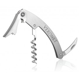Simple One-Step Fantes Stainless Steel Waiters Corkscrew with Logo  Simple One-Step Fantes Stainless Steel Waiters Corkscrew with Logo