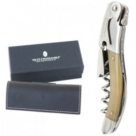 Laguiole Tradition Brown Horn Handle with Logo  Laguiole Tradition Brown Horn Handle with Logo