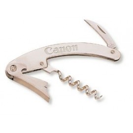 Logo Branded All Stainless Steel Corkscrew & Opener W/ Serrated Knife (1"x4 1/2")  Logo Branded All Stainless Steel Corkscrew & Opener W/ Serrated Knife (1"x4 1/2")