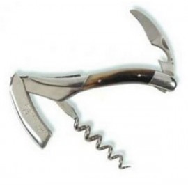 Laguiole En Aubrac Waiter's Corkscrew w/Brown Horn Handle with Logo  Laguiole En Aubrac Waiter's Corkscrew w/Brown Horn Handle with Logo