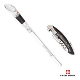 Logo Branded Swiss Force Wine Expertise Gift Set - Black  Logo Branded Swiss Force Wine Expertise Gift Set - Black