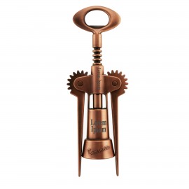 Logo Branded Tarvernello Wing Corkscrew w/Antique Copper Body  Logo Branded Tarvernello Wing Corkscrew w/Antique Copper Body