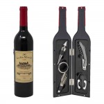 Custom 5-Piece Corkscrew Tool Set in Decorative Wine Bottle Case