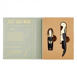Customized Corkscrew Opener and Pourer Gift Set