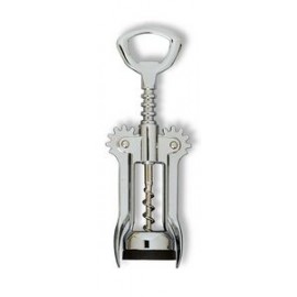 Chrome Plated Wing Corkscrew w/Auger Worm with Logo  Chrome Plated Wing Corkscrew w/Auger Worm with Logo
