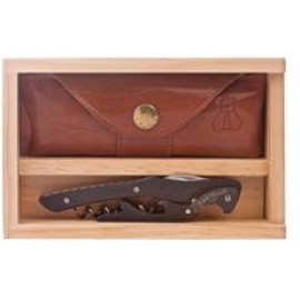 Logo Branded Castello Carbon Fiber Corkscrew Set w/Box & Leather Pouch  Logo Branded Castello Carbon Fiber Corkscrew Set w/Box & Leather Pouch