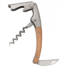 Clos Laguiole Waiter's Corkscrew w/Olive Wood Handle with Logo