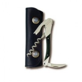 Chateau Laguiole Waiter's Corkscrew w/Green Stamina Wood Handle with Logo  Chateau Laguiole Waiter