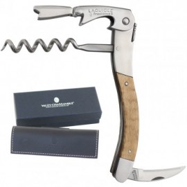 Laguiole Tradition Olive Wood Handle with Logo  Laguiole Tradition Olive Wood Handle with Logo