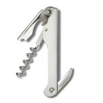 Waiter's Nickel Plated Corkscrew w/Serrated Blade with Logo