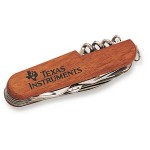 13 Function Wooden Army Style Knife (1"x3 1/2") with Logo