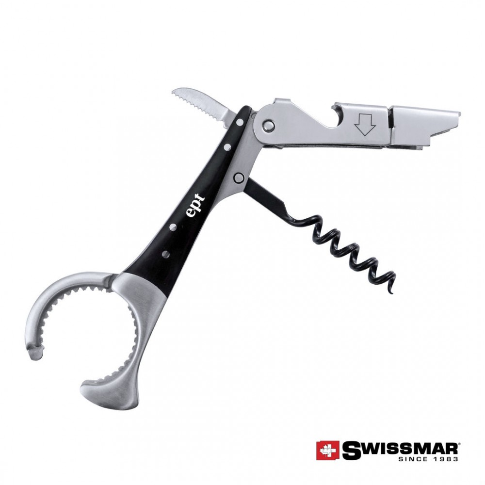Swissmar 2-Step SS Waiter's Corkscrew with Logo Swissmar 2-Step SS Waiter's Corkscrew with Logo