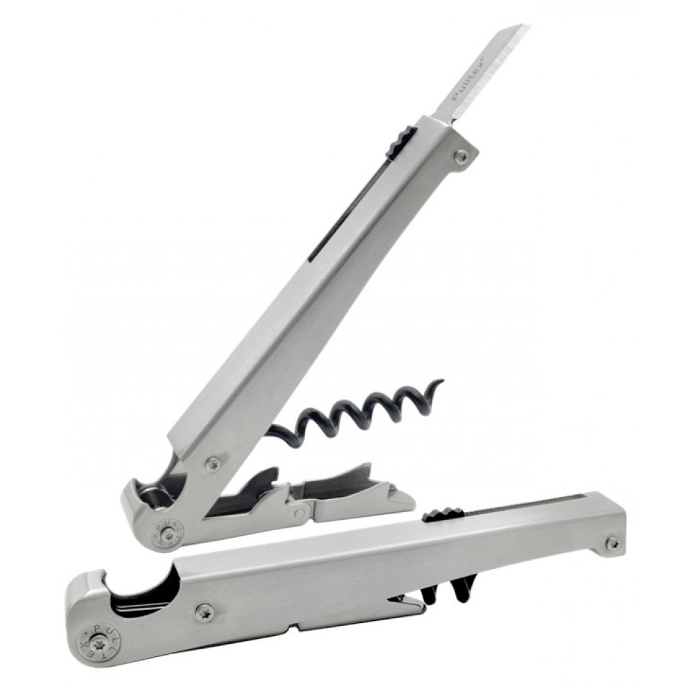 Quadratt Stainless Steel Corkscrew w/Dual Blade with Logo