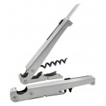 Quadratt Stainless Steel Corkscrew w/Dual Blade with Logo