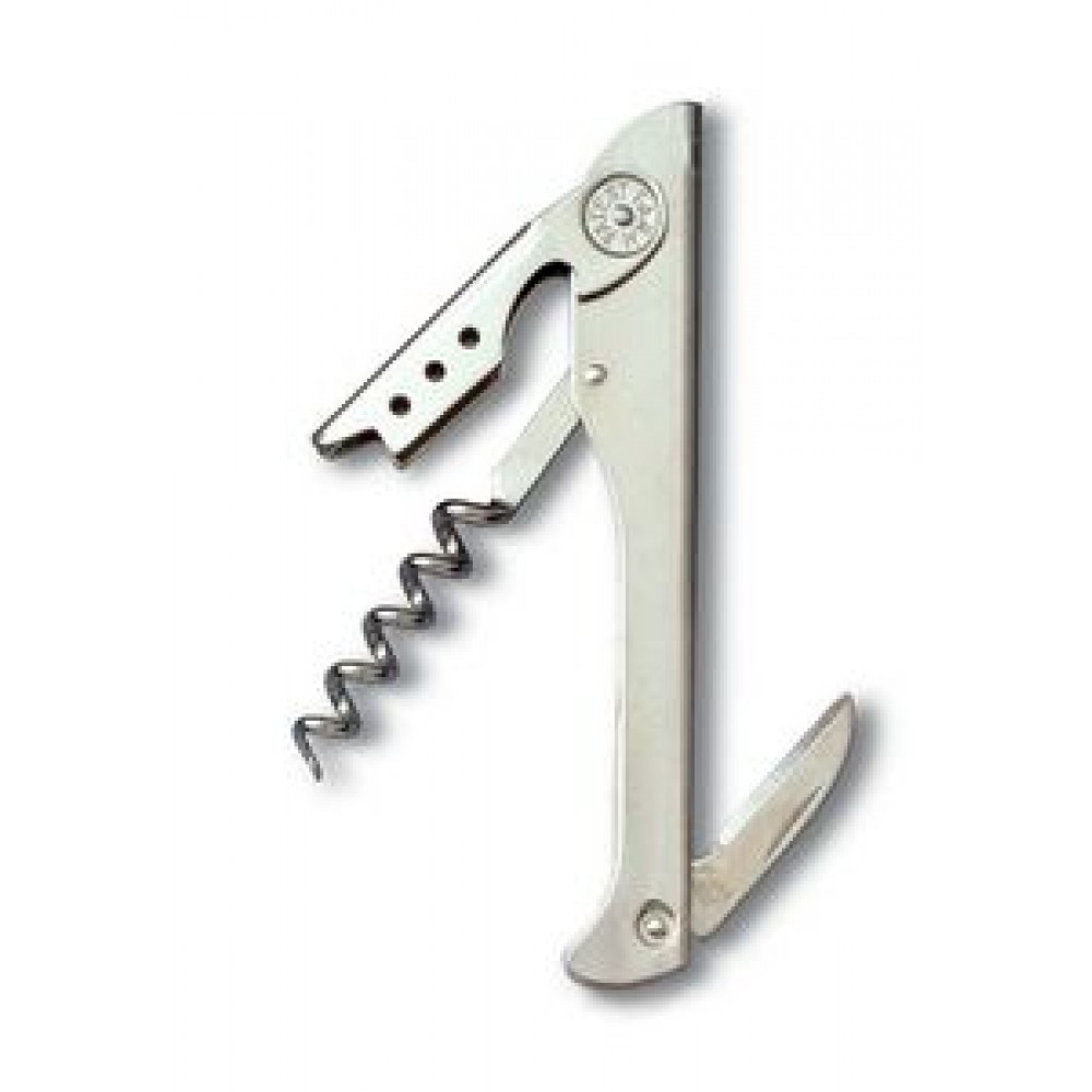 Hugger Waiter's Nickel Plated Corkscrew Logo Branded Hugger Waiter's Nickel Plated Corkscrew Logo Branded