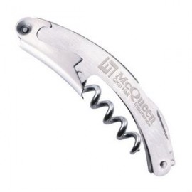Logo Branded The Curve Wine Opener - Stainless Steel  Logo Branded The Curve Wine Opener - Stainless Steel