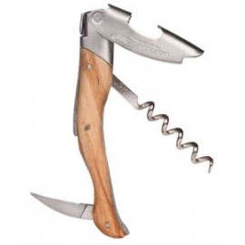 Laguiole Millesime Corkscrew w/Genuine Olive Wood Handle with Logo