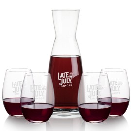 Winchester Carafe & 4 Laurent Stemless with Logo