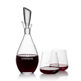 Personalized Juliette Decanter & 2 Breckland Stemless Wine  Personalized Juliette Decanter & 2 Breckland Stemless Wine
