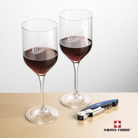 Swiss Force Opener & 2 Belmont Wine - Blue with Logo