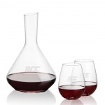 Personalized Terrassa Carafe & Edderton Stemless Wine
