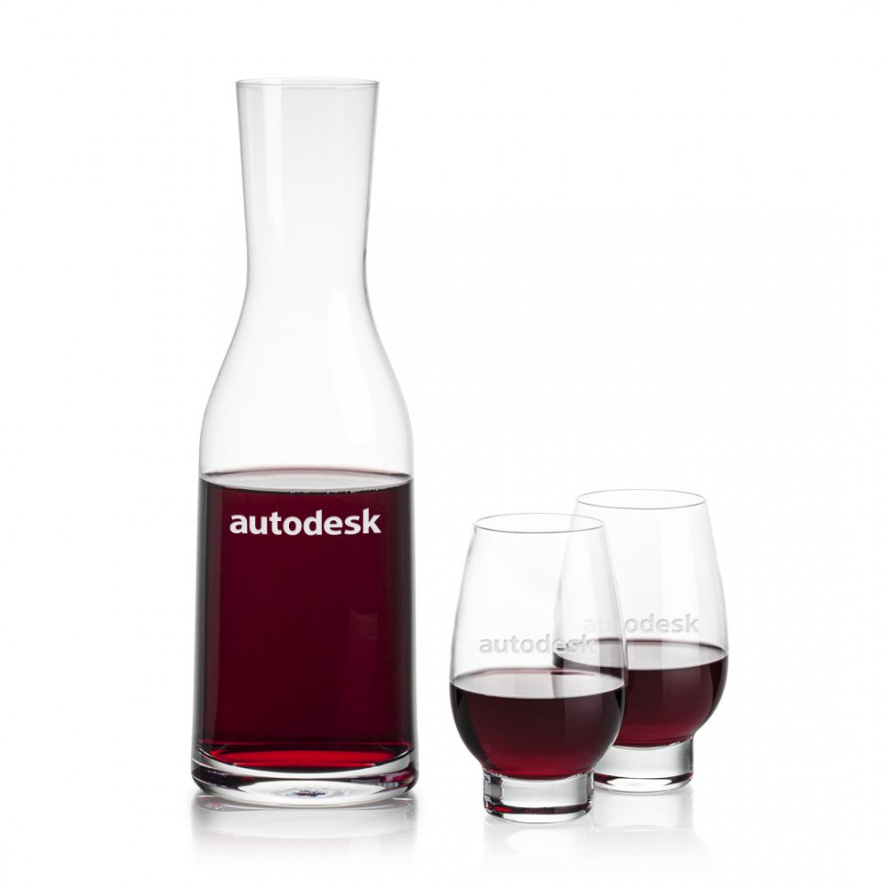 Custom Caldmore Carafe & Glenarden Footed Wine