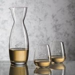 Logo Branded Hemlock Carafe 2 Stemless Wine Glasses
