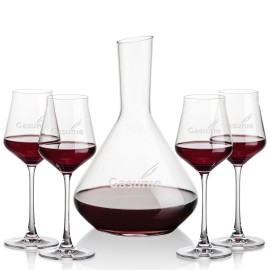 Terrassa Carafe & 4 Bretton Wine with Logo  Terrassa Carafe & 4 Bretton Wine with Logo